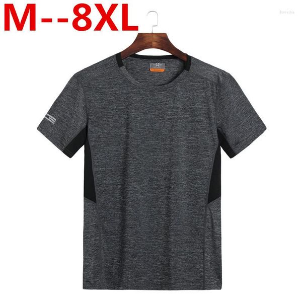 Camisetas para hombre 10xl 8xl 6xl, ropa de marca de moda de verano, camiseta para hombre de Color sólido, camisa holgada de manga corta, camisetas informales con cuello redondo
