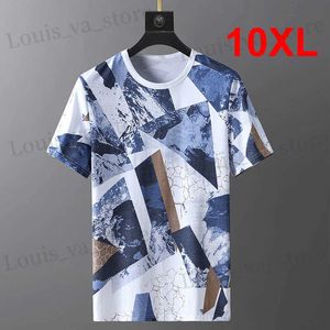 T-shirts masculins 10xl Tshirts 2022 T-shirt d'été Men Plus Tize Ts Ts Male Fashion Casual Graffiti Print Short Slve Big Size 8xl 9xl 10xl T240419