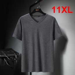 T-shirts voor heren 11xl plus size baggy t-shirt heren zomer t shirt korte mouw mode ademende t-shirt v-neck tops manner ha225 230321