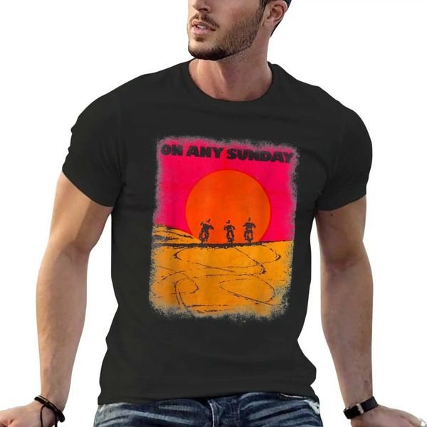 T-shirts masculins 1971 Retro Motorcycle Off Road Movie Affiche T-shirt Pull Summer Top Mens T-shirtl2405