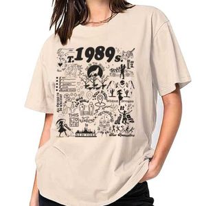T-shirts masculins 1989 Affiches de musique vintage t-shirts Trendy Fashion Fandom Music Concer