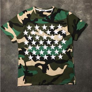 T-shirts pour hommes 19SS Nouveauté High Men Camouflage Butterfly Star T-shirt Hip Hop Skateboard Street Coton T-shirts Tee Top # A77