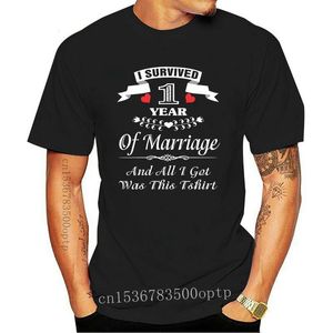 T-shirts pour hommes 1er anniversaire T-shirt 1 an de mariage cadeau de mariage femmes marque haut harajuku t-shirt sexy femme intéressant