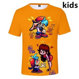 T-shirts pour hommes 2 à 14 ans T-shirt pour enfants Jeu Friday Night Funkin T-shirt imprimé 3D Garçons Filles Chemises à manches courtes Enfants C271d