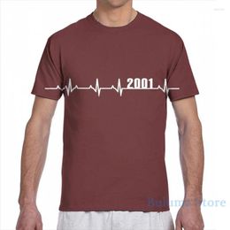 T-shirts pour hommes 2001 anniversaire de battement de coeur hommes T-Shirt femmes imprimé partout mode fille chemise garçon hauts t-shirts à manches courtes t-shirts