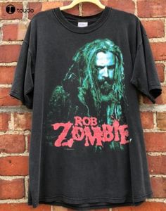 Heren T-shirts 2001 Rob Zombie The Sinister Urge T-shirt Tour Grafisch Unisex Zwart shirt