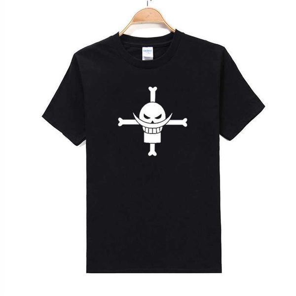 T-shirts pour hommes 2019 Coton Respirant Slim Fit Hommes Barbe Blanche Pirates Hommes Tops À Manches Courtes Fire Fist Ace Hommes T-shirt Anime Cosplay G230303