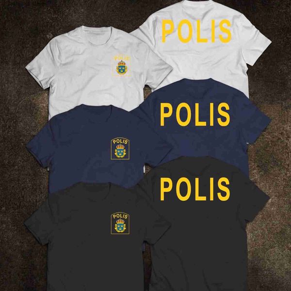 T-shirts hommes 2019 mode nouvelle Scandinavie Sw Polis Service T-shirt T-shirt hommes à manches courtes coton col rond t-shirt hauts T240227