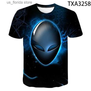 T-shirts hommes 2020 Nouveaux hommes femmes enfants Tops Alien UFO 3D T-shirt Mode Été Court Slve Cool 3D Imprimé T Garçon Fille Enfants T-shirt Y240321