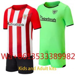 T-shirts voor heren 2021 2022 Athletic Club Men Shirt Camiseta de futbol volwassen kinderen Kit Footb Sports sweatshirt topkwaliteit
