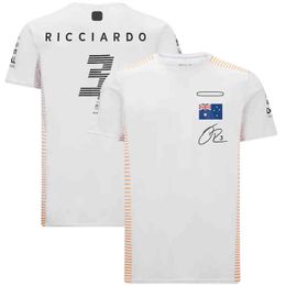 Heren T-shirts 2021 F1 Officiële website McLaren Shirt Summer Casual T-shirt Motorfiets racen mannelijke ruiter downhill 3d top DGRI