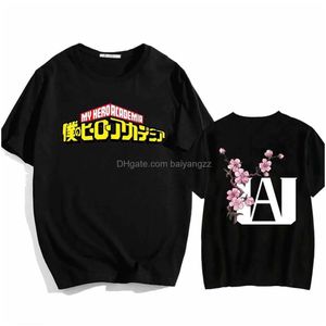 T-shirts masculins 2021 My Hero Academia Tops O Neck Hip Hop Print Fashion T-shirt Y0809 Drop livraison vêtements pour hommes