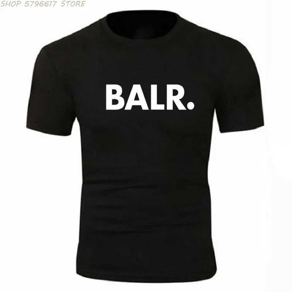 Camisetas para hombres 2021 Nueva camiseta para hombre de alta calidad Marca BALR Impreso 100% algodón Cuello redondo Manga corta Camiseta para hombre fresca J240326