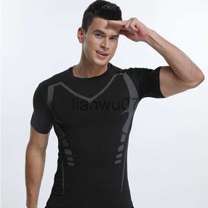 T-shirts pour hommes 2021 T-shirt Hommes Compression Tshirt hommes Sporting Skinny Tee Shirt Gymnases Masculins Running Tshirt Fitness Sports hommes t-shirts J230705