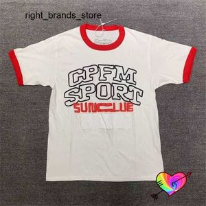 Heren T-shirts 2021 Witte CPFM.XYZ T-shirt Men Women Hoge kwaliteit Schuimprint CPFM Sport T-shirt Cactus Plant Flea Market Tops Hip Hop Short 0303V23