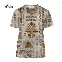 Men's t shirts 2022 oude Egyptische god eye 3d horus print korte mouwen grappige straatmannen en vrouwen harajuku stijl t-shirt