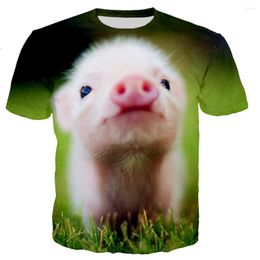 Heren t shirts 2022 Animal Pig Men/Women Fashion Cool 3D geprinte t-shirts Casual stijl shirt streetwear tops drop