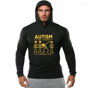 Heren t shirts 2022 aankomst mode skelet autisme het is geen handicap verschillende vaardigheden mannen t-shirt hoodies