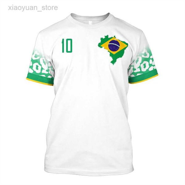 T-shirts pour hommes 2022 Brésil Équipe nationale Sports Fitness Mode T-shirt à manches courtes pour hommes Monde Football T-shirts Équipe de football Chemises Tops M230409