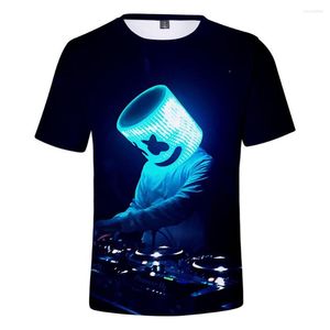 Heren T-shirts 2022 Candyband Baida DJ 3D Gedrukt shirt Kids Harajuku T-shirt Boys/Girls T-shirt Hip Hop Streetwear Kleding