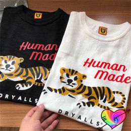 T-shirts pour hommes 2022 Cartoon Human Made Tiger Tee Hommes Femmes 1 1 Haute Qualité Été Coton T-shirt Japon Tops À Manches Courtes G221118
