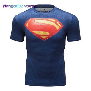 T-shirts voor heren 2022 Compressed shirt Fitness Compressie Mannen Korte mouw 3D Oefening Tops Men T-shirt Summer Fashion Casual Tops Cody Lundin 022223H