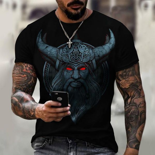 T-shirts pour hommes 2022 mode et beau minotaure T-shirt imprimé en 3D été Style hip-hop à manches courtes tendance Streetwe