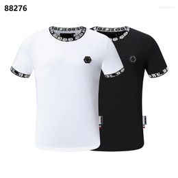 T-shirts hommes 2022 Mode PP Skull T-shirt Hommes Pull à manches courtes Top Coton O Cou Street Gothic Manchecoute