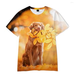Heren t shirts 2022 mode print mooie hond hiphop o-neck 3d t-shirts dames mannen zomerse korte mouw t-shirts meisjes casual schattig dier