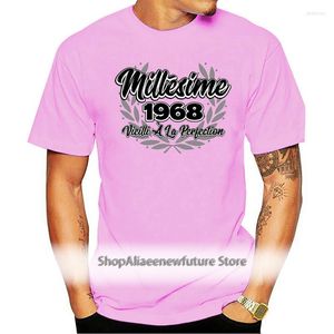T-shirts pour hommes 2022 Mode Summer Design Coton Homme Tee-shirt Design Joyeux Anniversaire Mens T-shirt 1968 Âgé d'une perfection