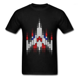 T-shirts van heren 2022 Fighter Abstract Vliegtuig Geometrisch Ontwerp Cool T-shirt Korte mouw Thanksgiving Day Zwart Tops T-shirts