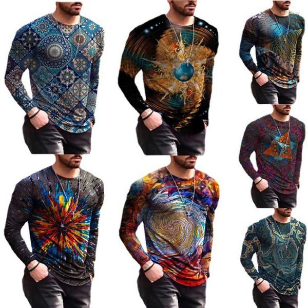 Camisetas para hombres 2022 Camiseta de comercio exterior Verano Estilo novedoso Auto-unión 3D Pintado Calle Cuello redondo Deportes casuales