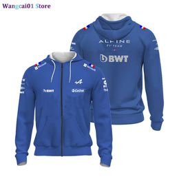 T-shirts voor heren 2022 Formule 1 Alpine F1 Team Officiële motorsport Race Shirt Best verkopende blauwe 2022 Hoogwaardige kledingkooding 0320H23