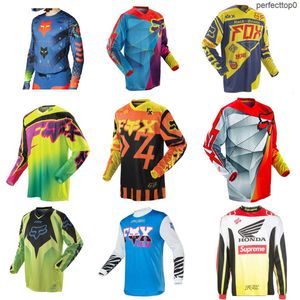 Camisetas para hombres 2022 Foxx Ropa para descensos Four Seasons Ropa para montar en montaña de manga larga para hombres y mujeres Ropa para montar en motocicleta Descuento