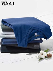 T-shirts masculins 2022 GAAJ 100 T-shirt coton pur coton homme V-Cold T-shirt Mens Brand à manches courtes Summer Summer Top Coton Coton Navy bleu blanc Grayl2405