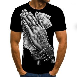 T-shirts hommes 2022 Harajuku T-shirt Money Impression 3D HIP-HOP Casual Top Streetwear XL 6XL