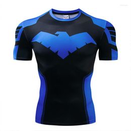 Camisetas para hombre 2022, ropa de secado rápido ajustada y elástica que absorbe el sudor, camiseta deportiva de manga larga 3D para Fitness para hombre