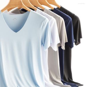 Heren t shirts 2022 ijs zijde naadloos t-shirt dunne herenkleding bovenste korte mouw ondergoed ondergoed strakke bovenkleding bovenkleding