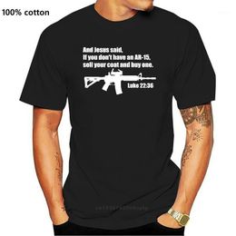 T-shirts van heren 2022 Jezus zei AR - 15 shirt Luke 22 36 Bijbelvers Zomer Korte mouwen katoenen mode