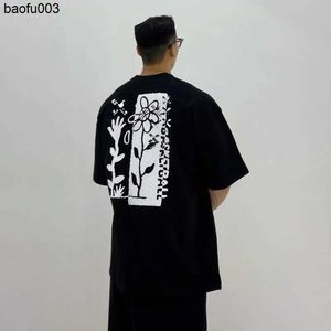 T-shirts pour hommes 2022 t-shirt de style coréen pour hommes fitness imprimé ample à manches courtes homme décontracté coton surdimensionné t-shirts mâle Streetwear vêtements de sport J230526