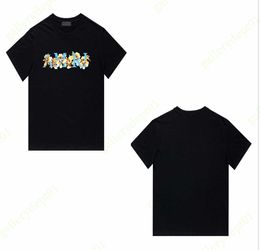 Camisetas de hombre 2022 camisetas de hombre ropa de diseñador camiseta flor de anacardo pentagrama letras gráficas camiseta de gran tamaño águila manchada altísima wagle camisas casuales con borlas