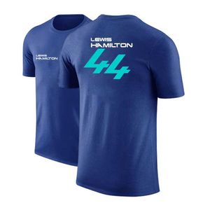 T-shirts voor heren 2022 Nieuwe F1-driver Lewis Hamilton Digital 44 Afdrukken Sneldrogende ronde Ronde Ronde kortgloten Sports Outdoor Persony T-shirt T240425