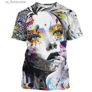 T-shirts pour hommes 2022 Nouveau T-shirt pour hommes 3D Imprimer Body Art Vêtements pour hommes Ts O Cou surdimensionné Casual Short Slve Chemise Cool Hip Hop Strtwear Y240315