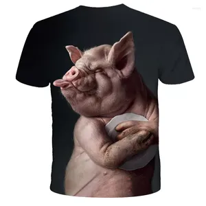 T-shirts hommes 2022 nouveauté animal cochon vache chien orang-outan série de moutons T-shirt hommes et femmes chemise imprimée en 3D style harajuku summe