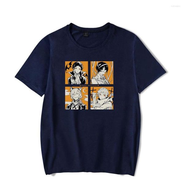 Camisetas para hombre 2022 Nwe, camiseta informal de verano Bungo Stray Dogs, camiseta para hombre/mujer, camisetas de moda con cuello redondo y estampado de manga corta
