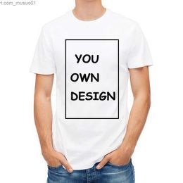 Camisetas para hombres 2022 Procesamiento de imágenes Camiseta personalizada de alta calidad para hombres Imprima su propio diseño / Código QR / Foto Casual T-shirtL2402