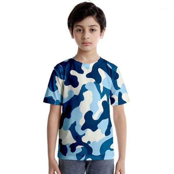 T-shirts pour hommes 2022 Style de vente Tendance Casual Militaire Uniforme Camouflage Adulte Enfants Manches courtes