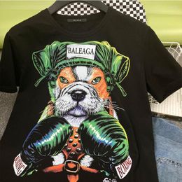 T-shirts pour hommes 2022 Vente T-shirts Boxing Dog T-shirts à manches courtes Streetwear Hip Hop Harajuku Casual Coton Tops en vrac T-shirt surdimensionné
