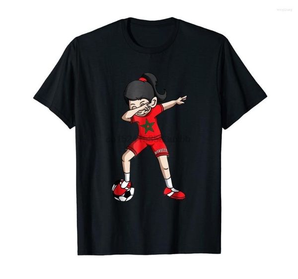 Camisetas de hombre 2022 Slim Fit Top para hombres Marruecos Dabbing Soccerer Girl Fan Shirt Kids Footballer Jersey Tee Designer