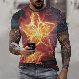 Camisetas para hombre, ropa de verano 2022, camiseta fina con impresora 3D de plantas y flores, ropa de calle informal Unisex, camisetas de manga corta